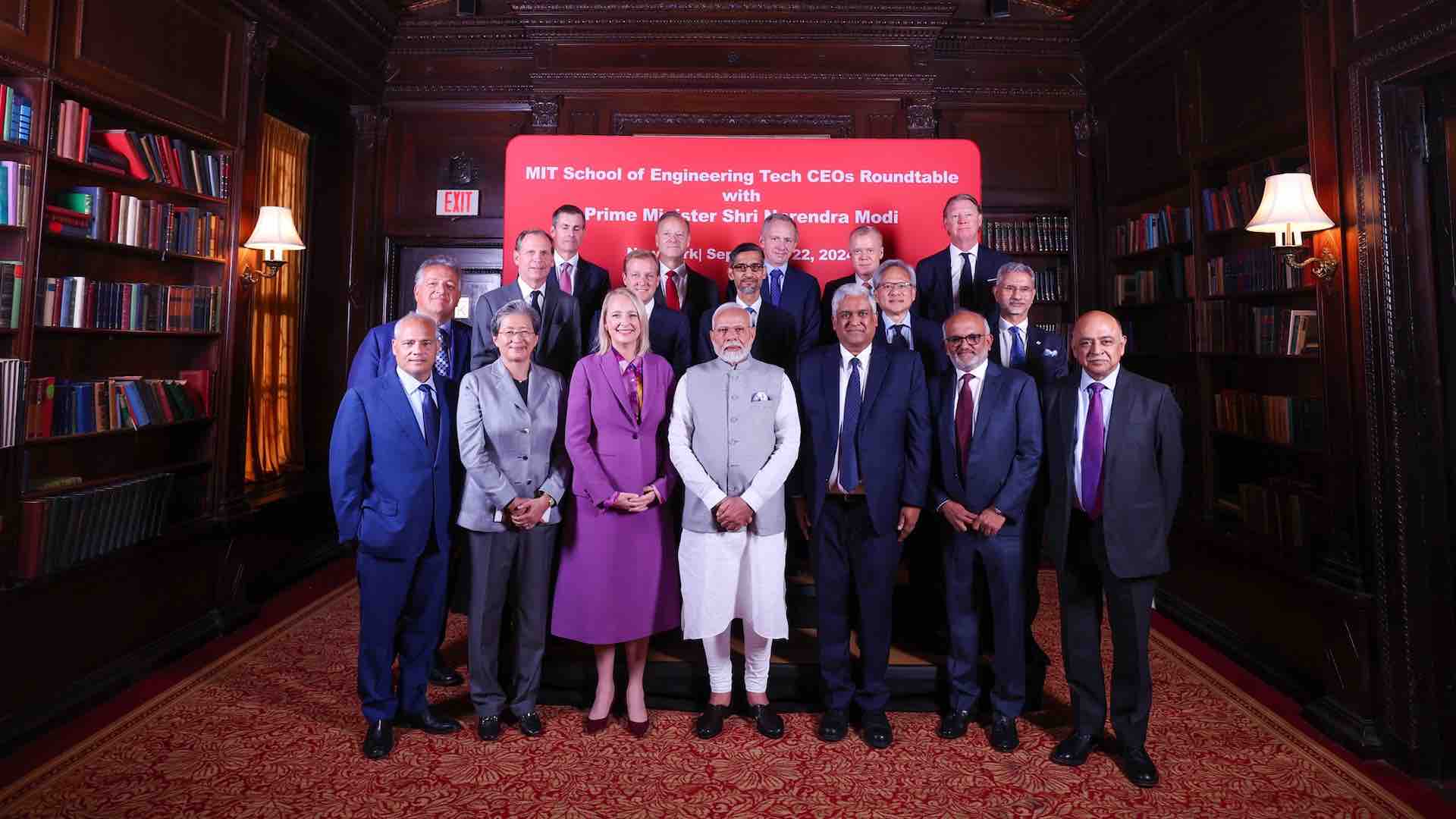 PM Modi attends key roundtable with tech CEOs to boost India's tech growth