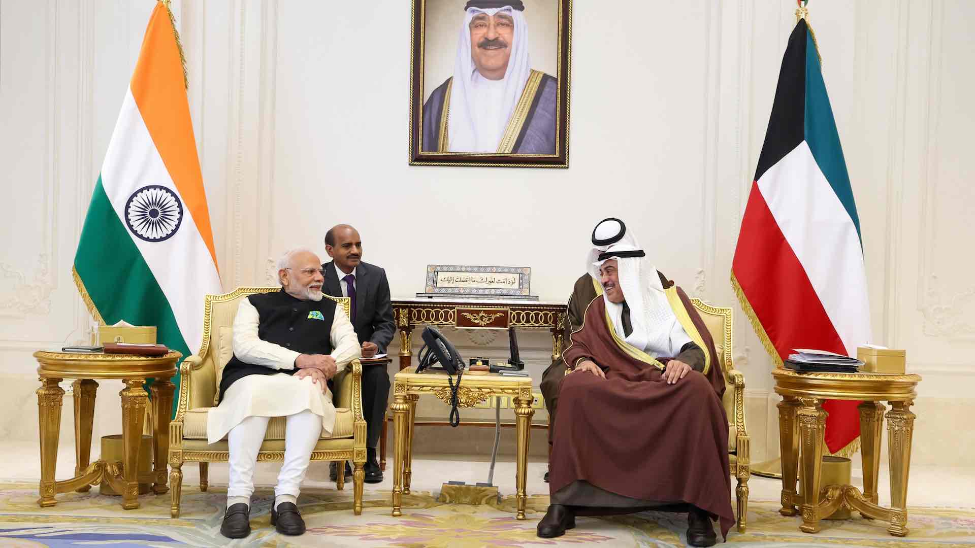 Sheikh Meshal and Narendra Modi review regional and global developments